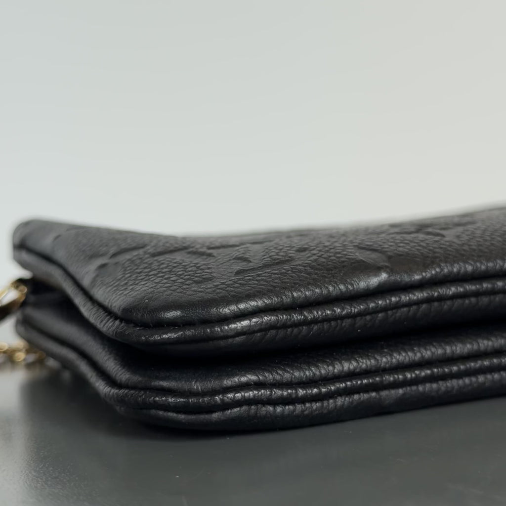 Louis Vuitton Monogram Empreinte Double Zip Pochette - Queen May