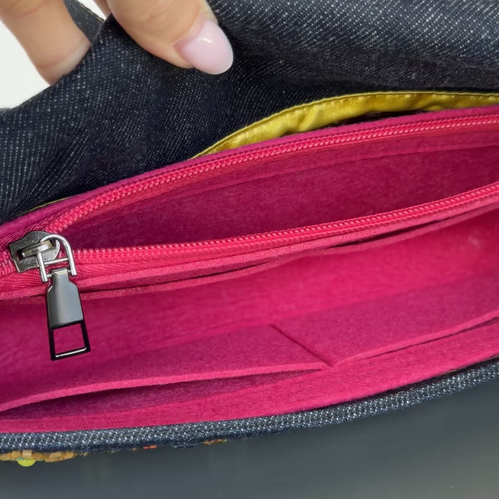 Rare Fendi Denim Beaded Baguette - Queen May