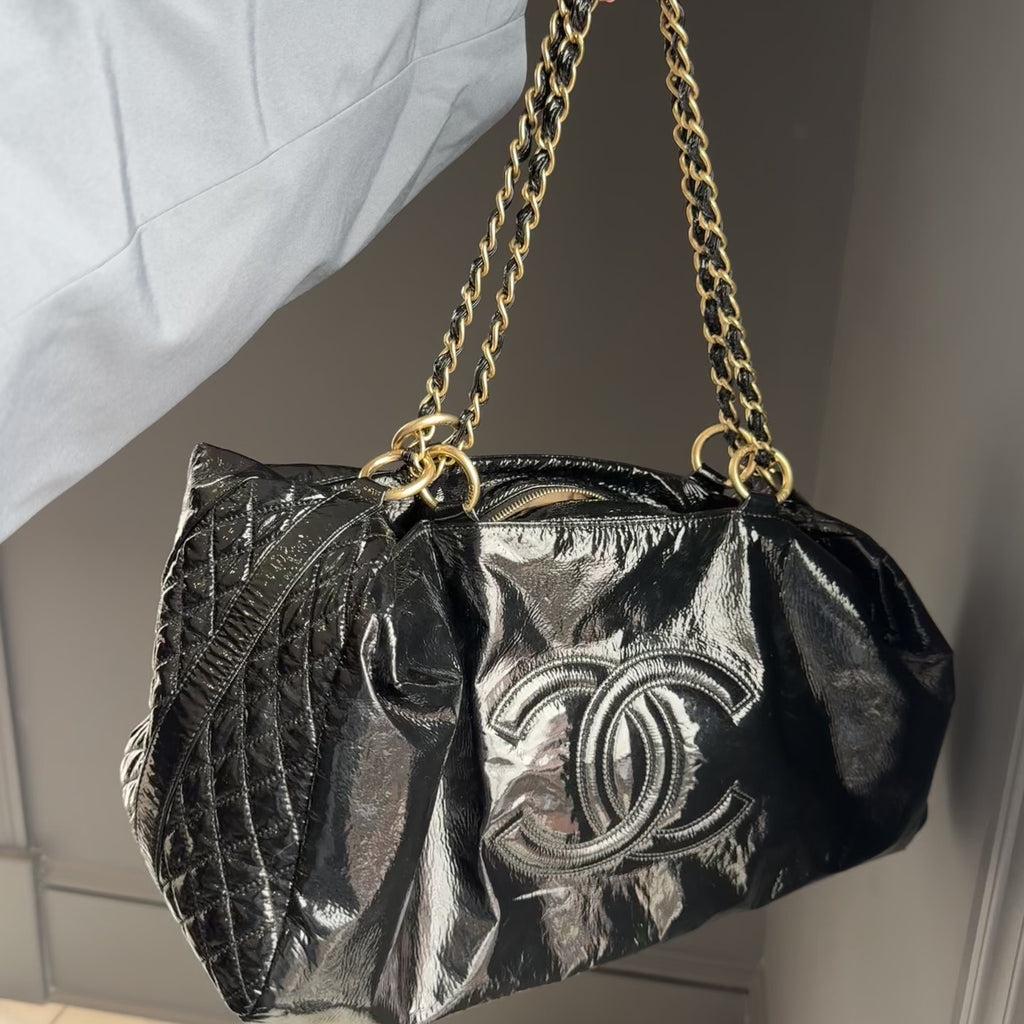 Chanel Patent Rock and Chain Bowler Bag - Queen May