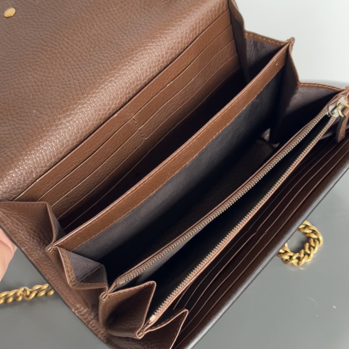 Gucci GG Marmont Chain Crossbody Wallet - Queen May