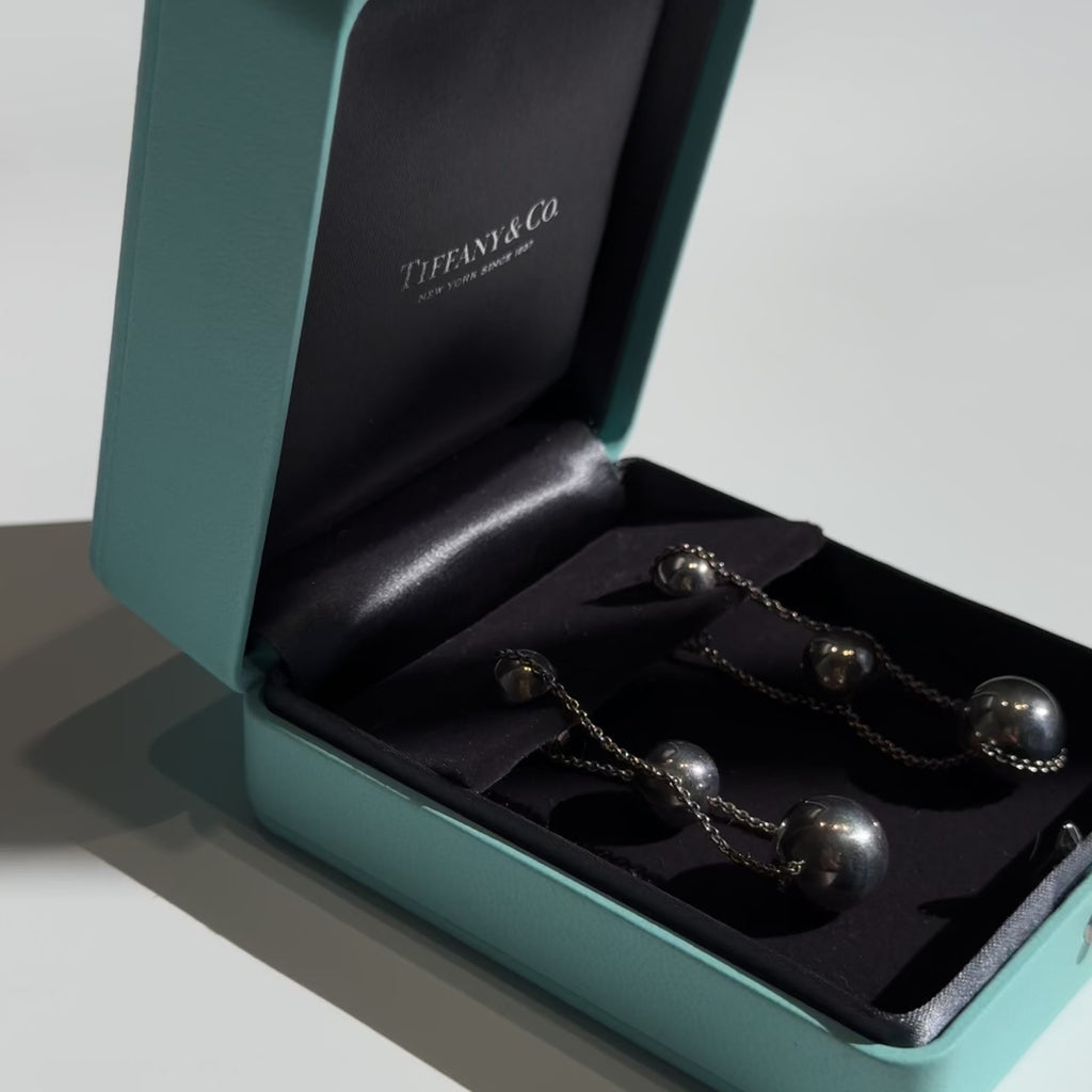 Tiffany and Co Hardware Triple Drop Earrings In Sterling Silver - Queen May