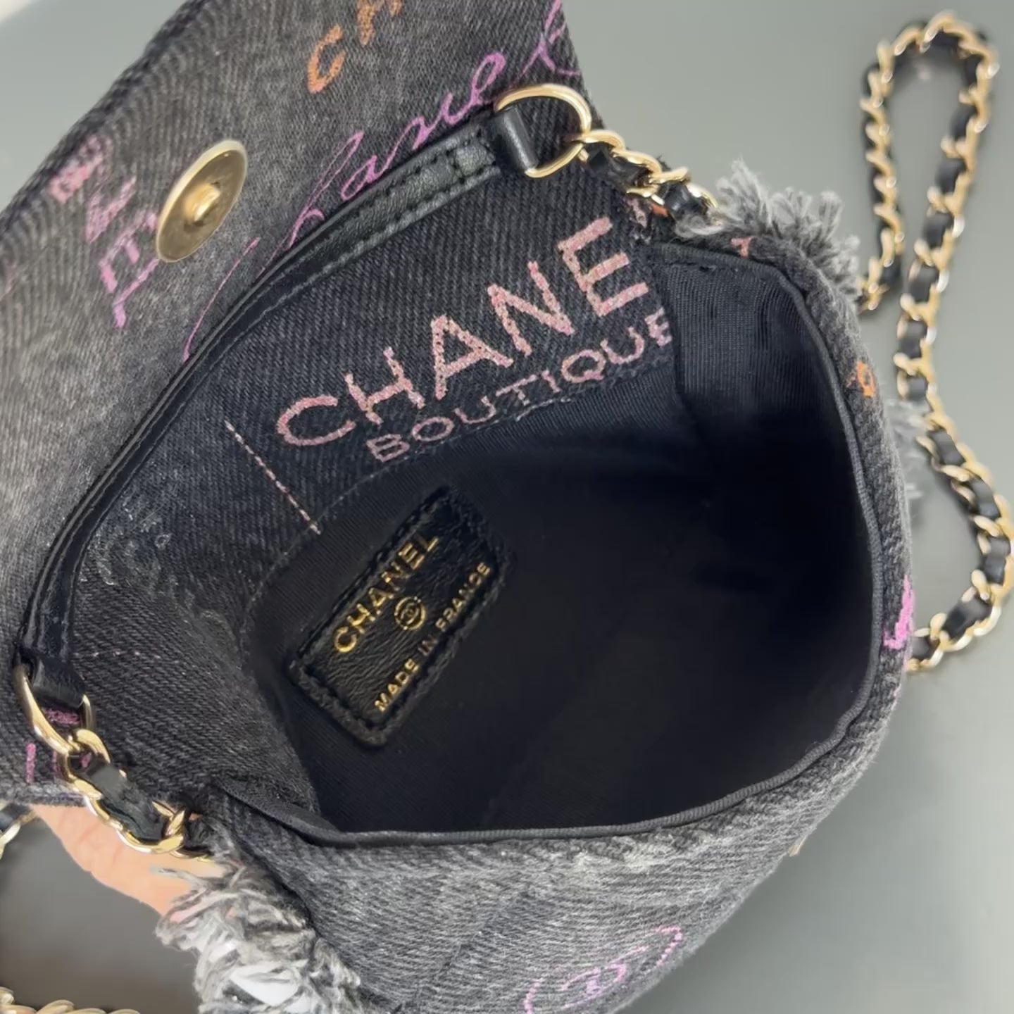 Chanel SS 22P Mini Mood Printed Crossbody Bag - Queen May