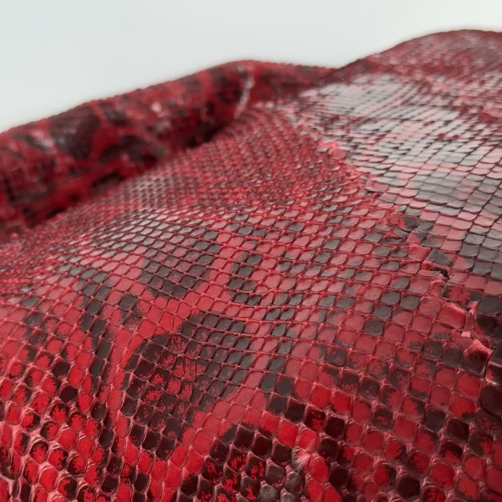 Bottega Veneta Hop Python Bag Red - Queen May