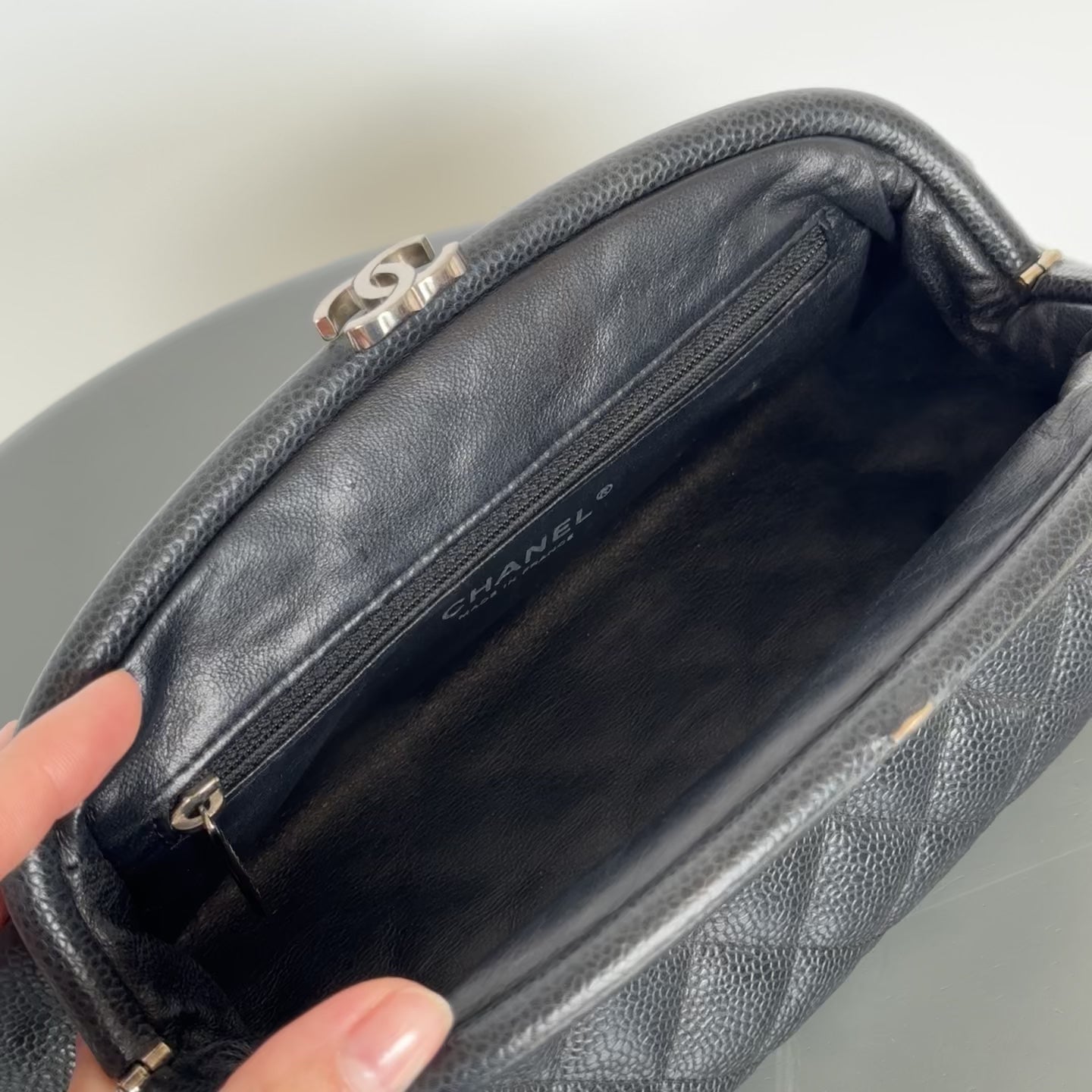 Chanel Quilted Timeless Caviar Clutch - Queen May