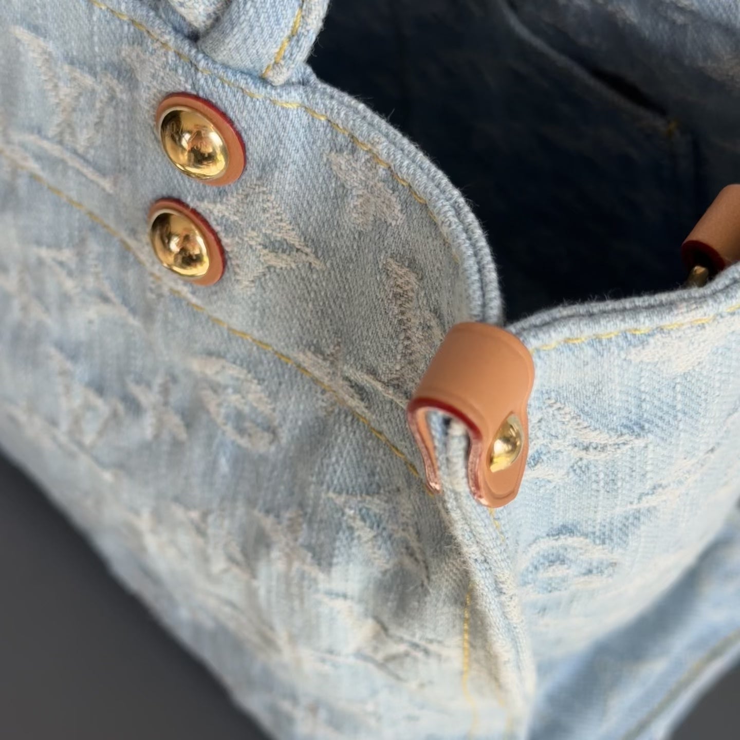 Louis Vuitton Monogram Washed Denim Let Go PM Sky Blue - Queen May
