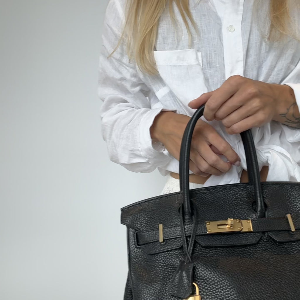 Hermes Birkin 30 Black Togo Gold Gold Hardware 2015 - Queen May