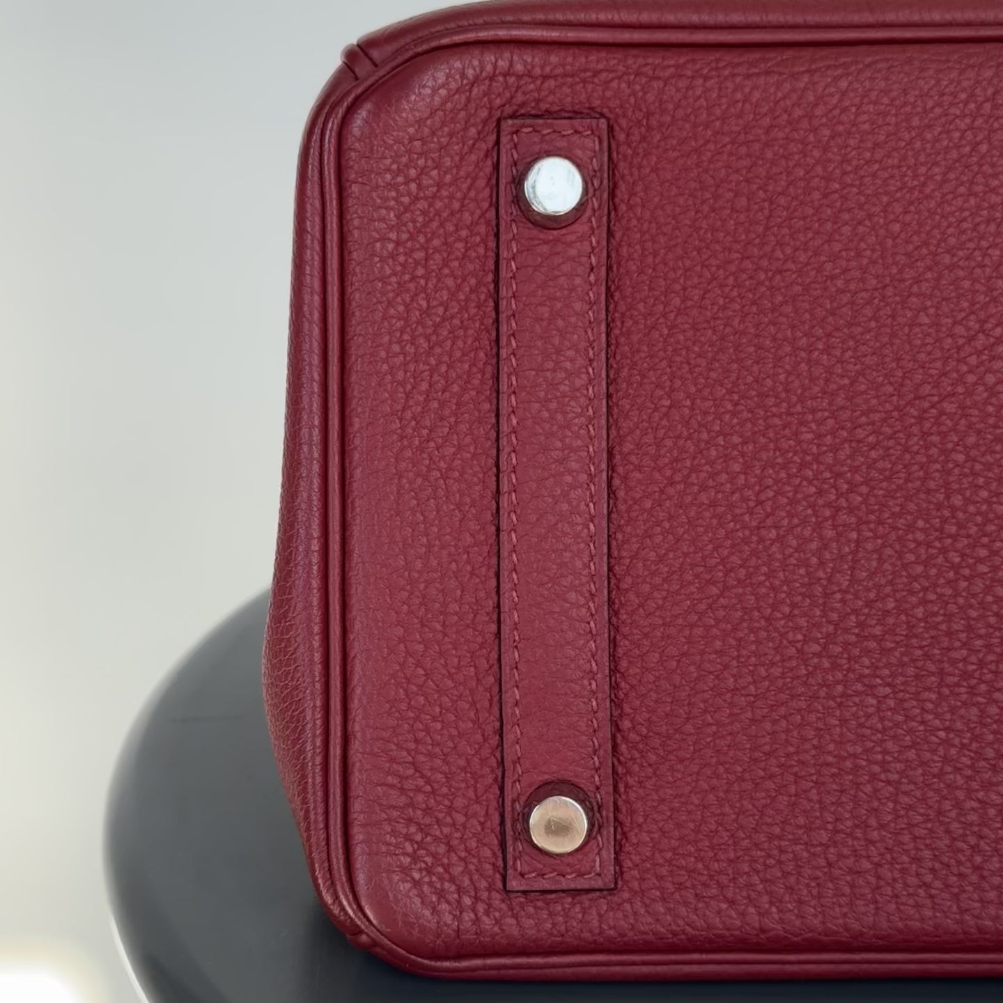 Hermes Rouge Grenat Birkin 30 Togo Leather Palladium Hardware - Queen May