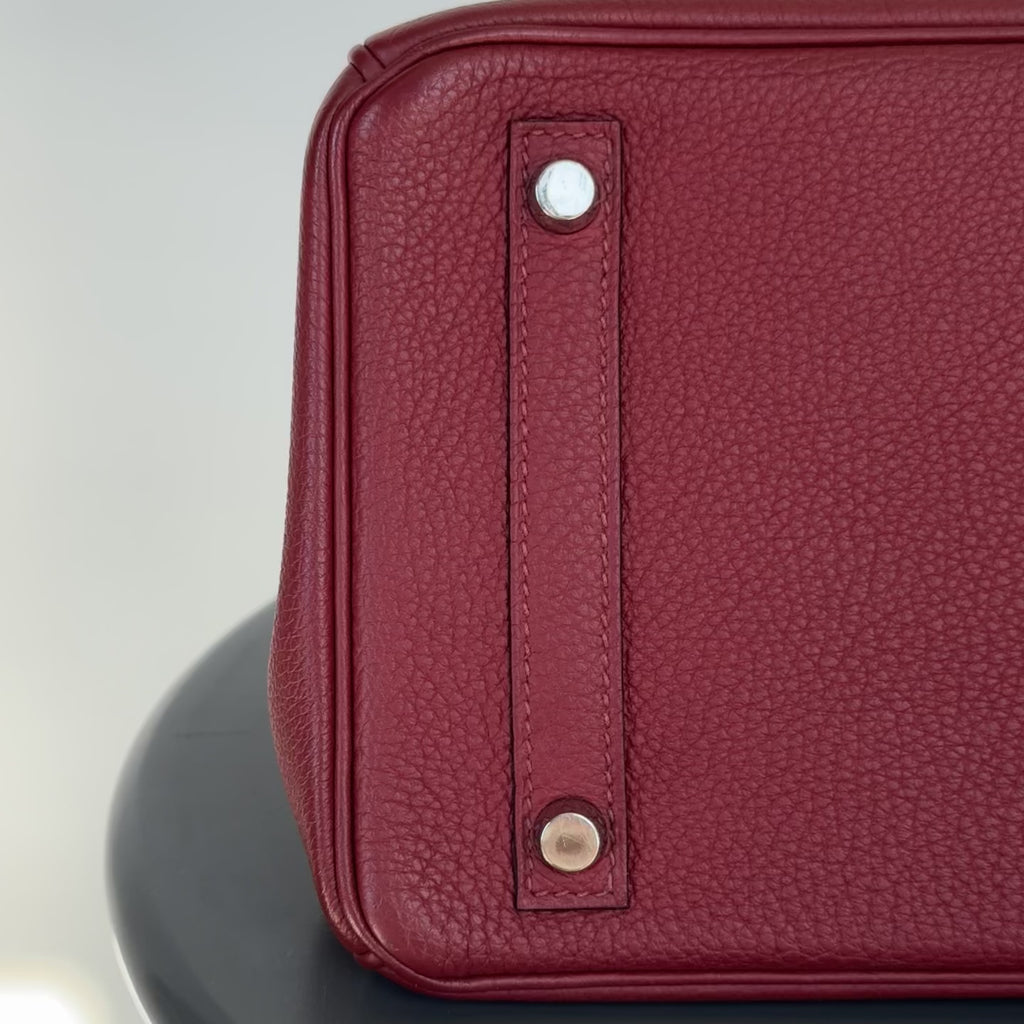 Hermes Rouge Grenat Birkin 30 Togo Leather Palladium Hardware - Queen May