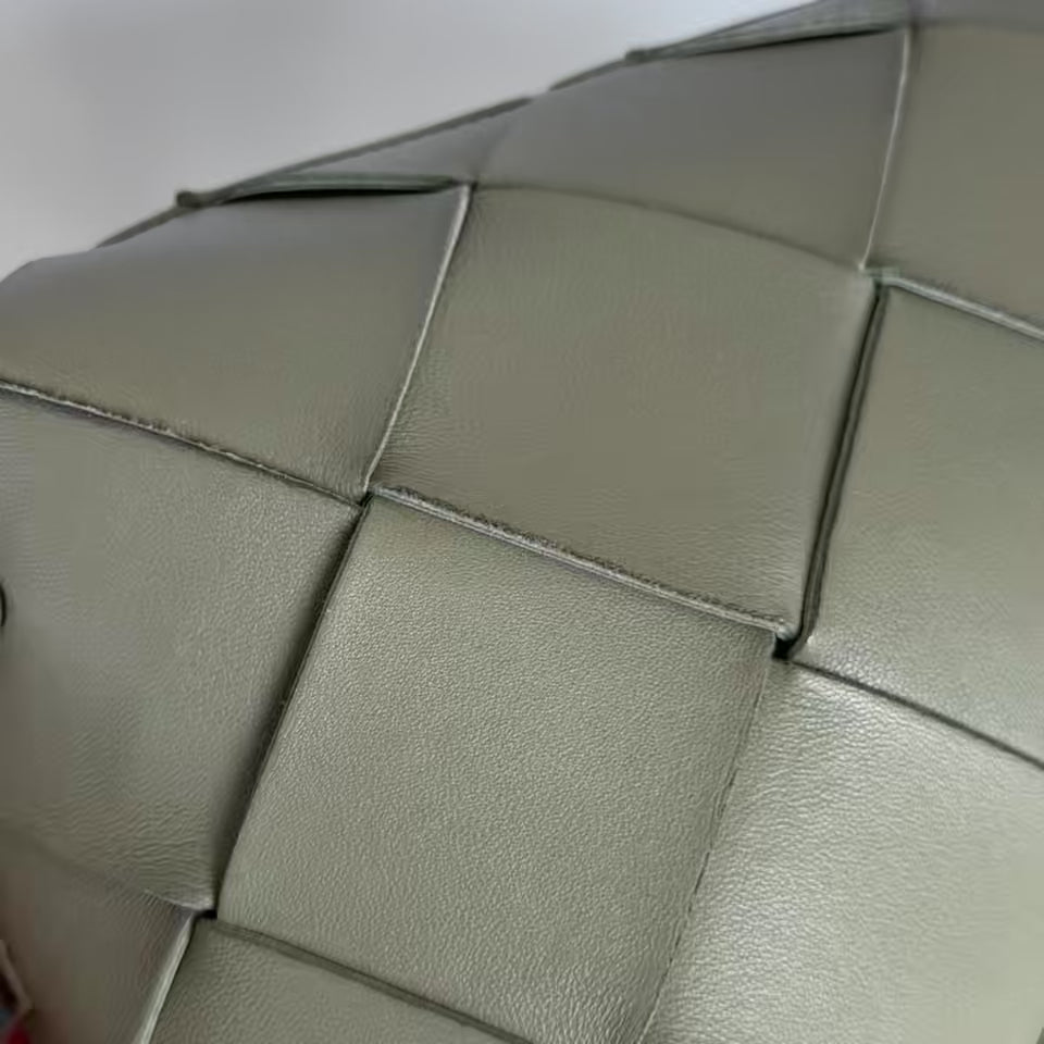 Bottega Veneta Lambskin Maxi Intreccio Small Cassette Camera Bag - Queen May