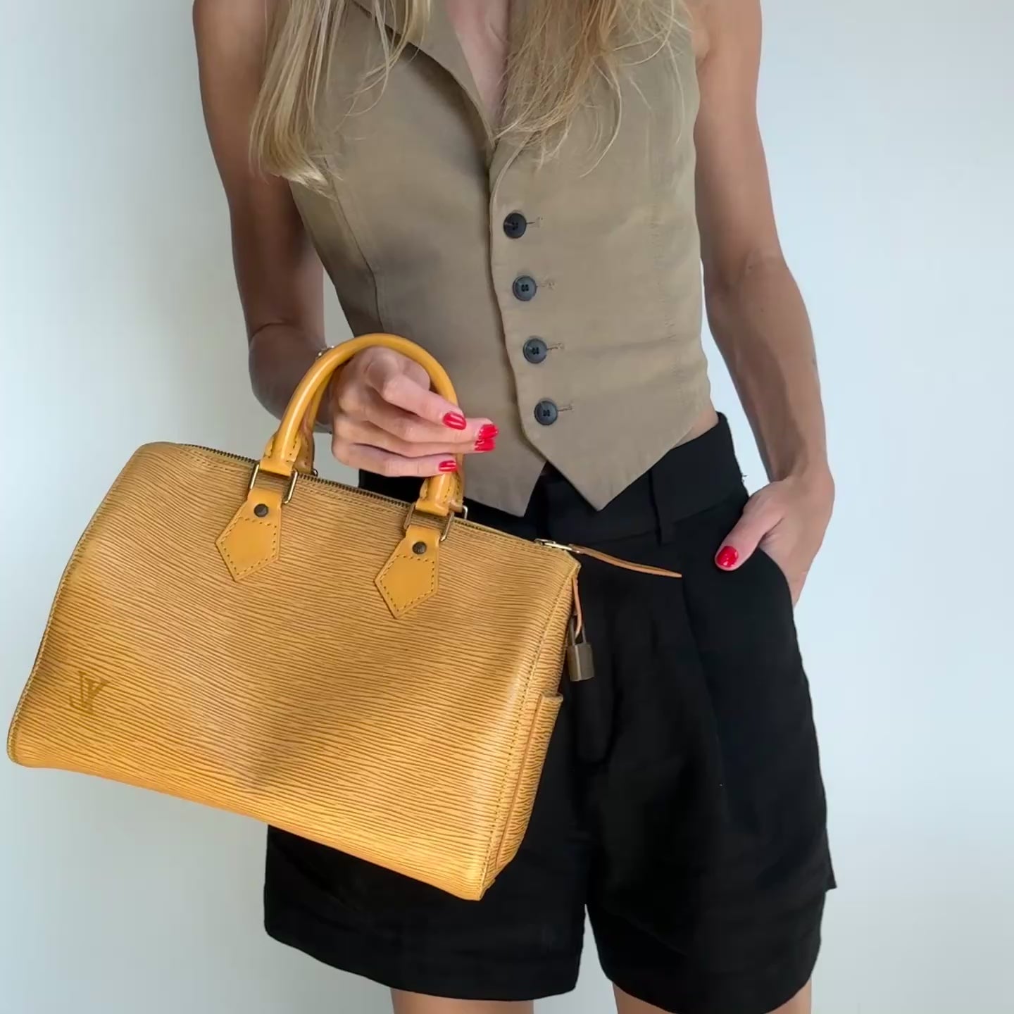 Louis Vuitton Epi Leather Speedy 25 Yellow - Queen May