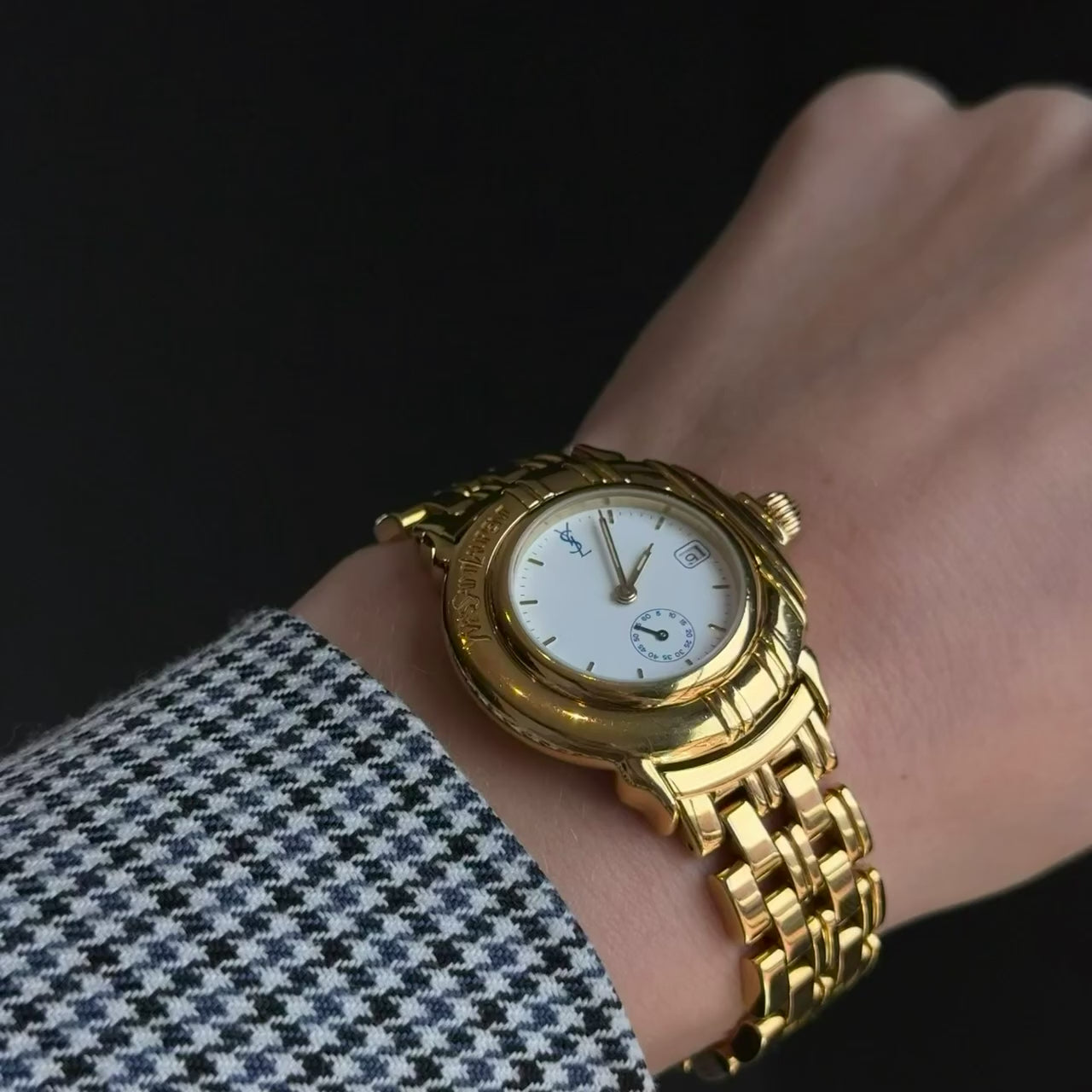 Yves Saint Laurent Small Seconds White Dial Watch - Queen May