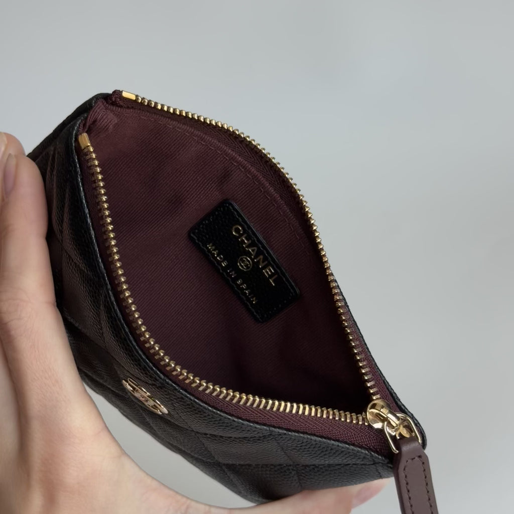 Chanel Classic O-Coin Case Black - Queen May
