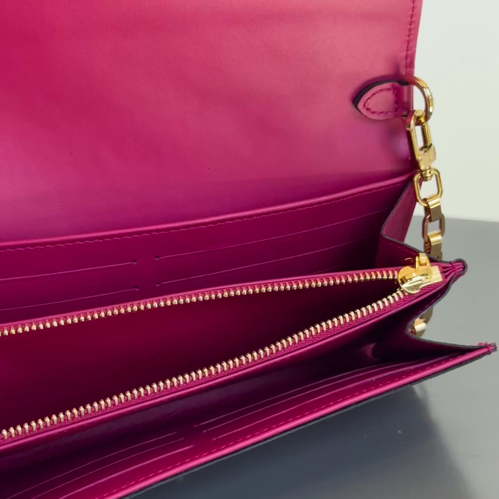 Louis Vuitton Monogram Vernis Portefeuille Sarah Chain Shoulder Bag - Queen May