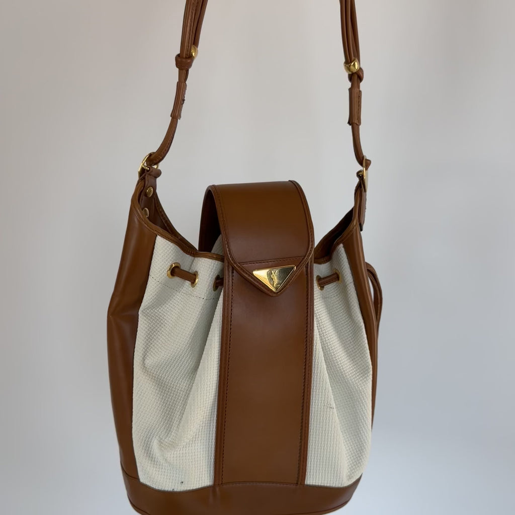 Vintage Yves Saint Laurent Bucket Bag With Pouch - Queen May