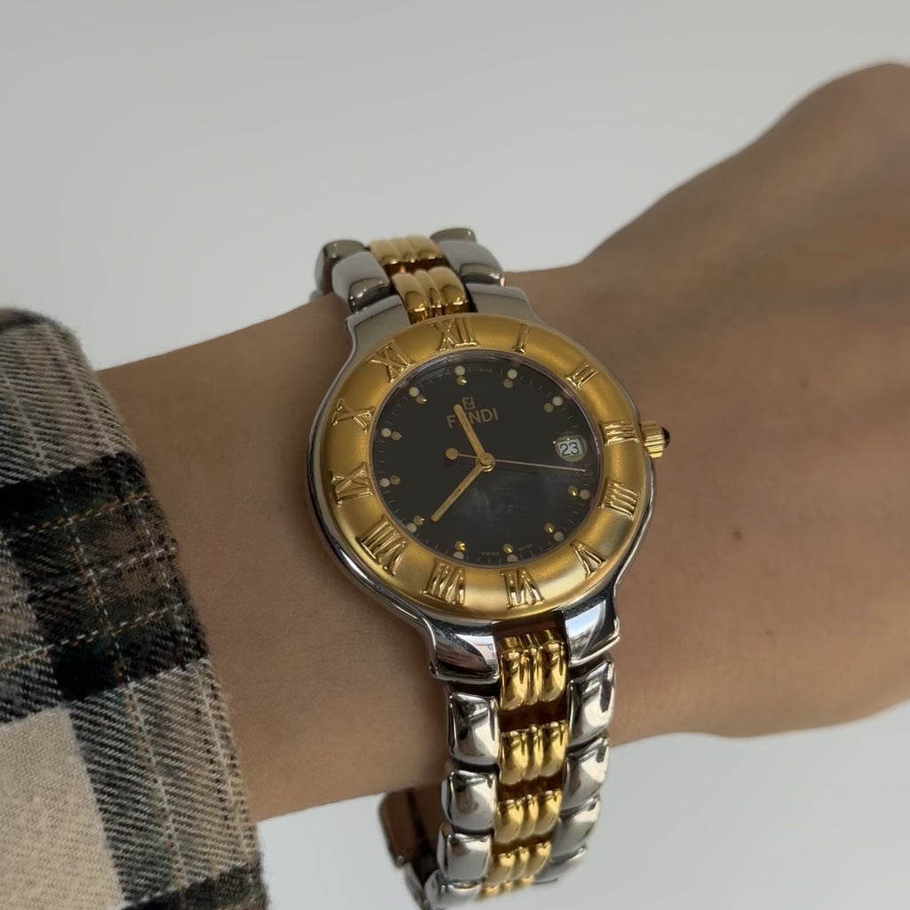 Fendi 900L Blue Dial Two Tone Watch - Queen May