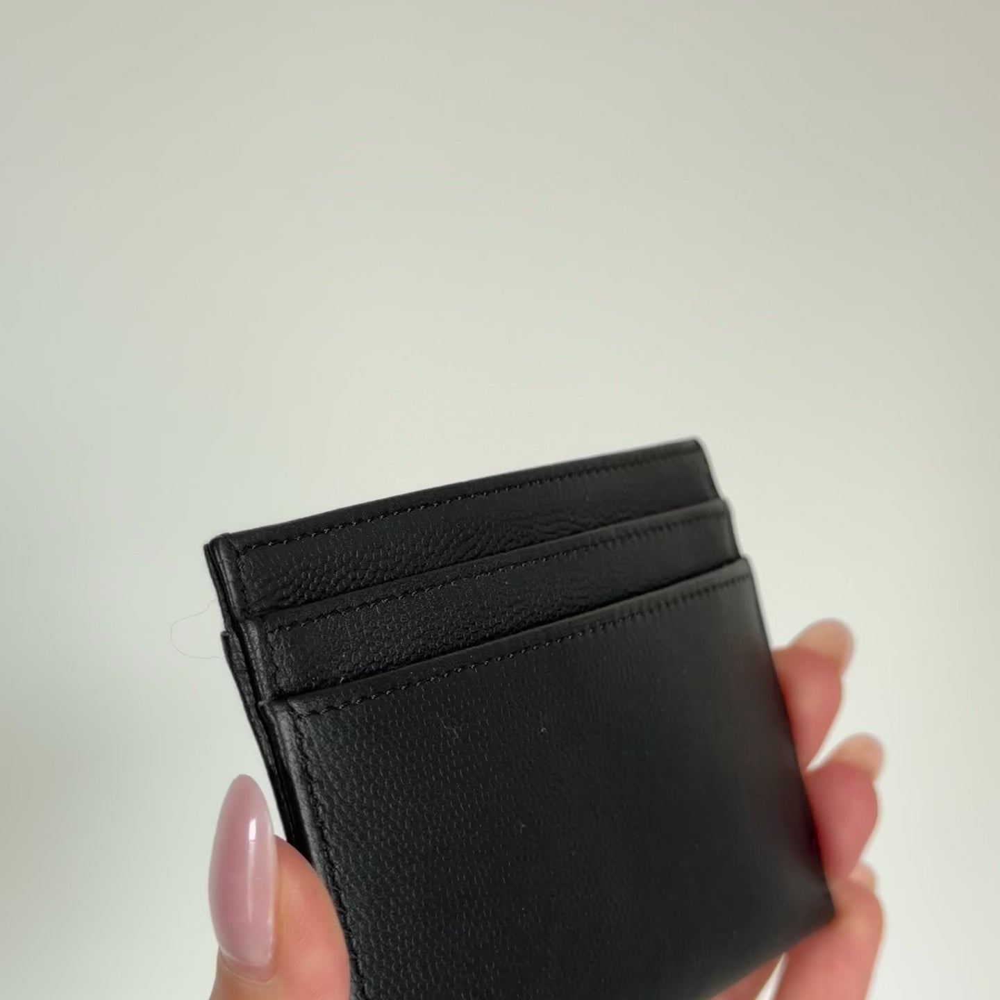 Chanel CC Black Caviar Leather Card Holder - Queen May