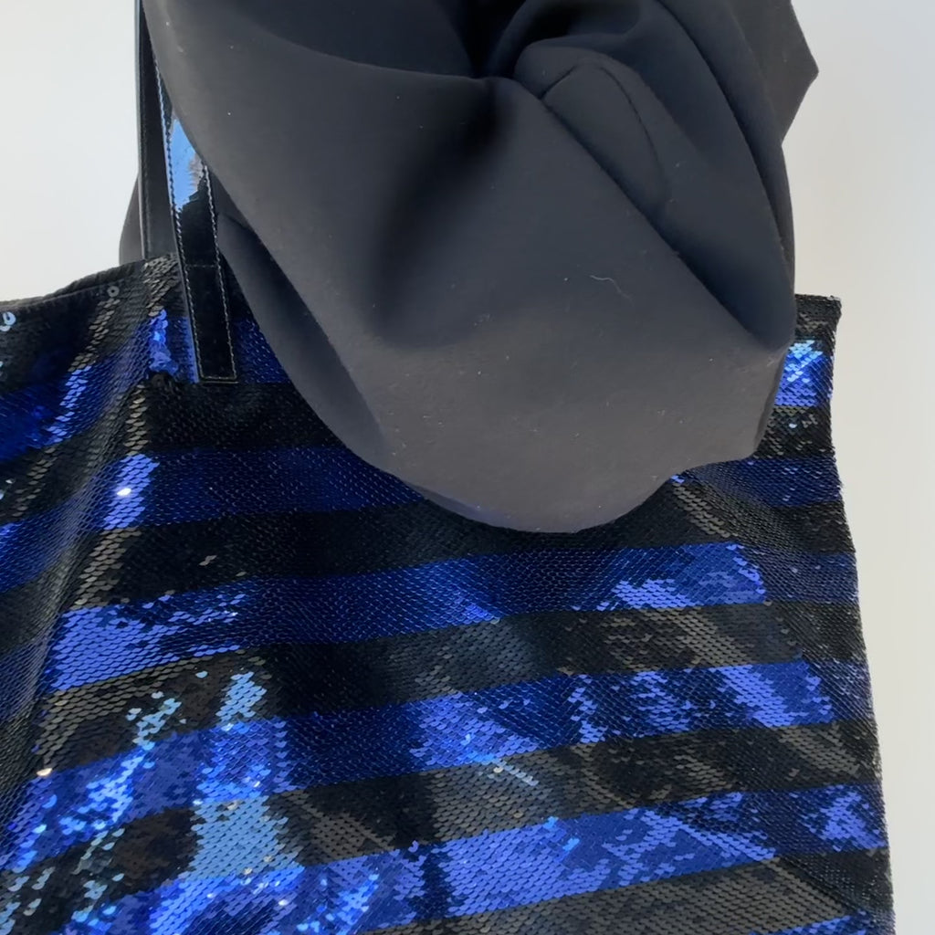 Prada Purple and Black Sequin Tote - Queen May