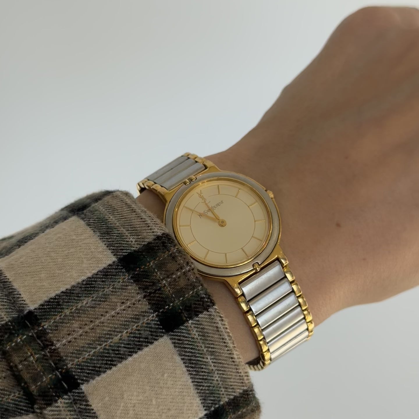 Vintage Yves Saint Laurent Two Tone Watch - Queen May