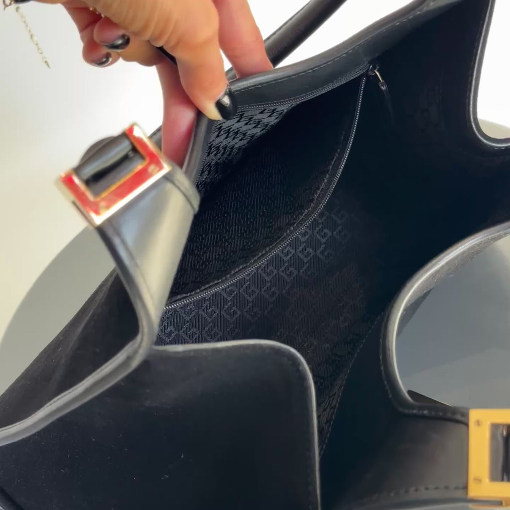 Gucci Monogram Small Bardot Black - Queen May