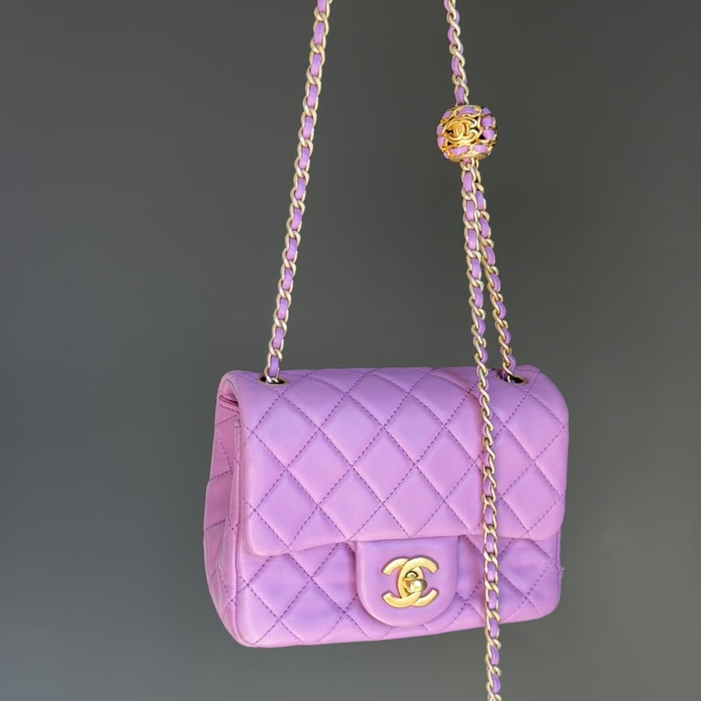 Chanel 22s Mini Square Pearl Crush Flap Bag - Queen May