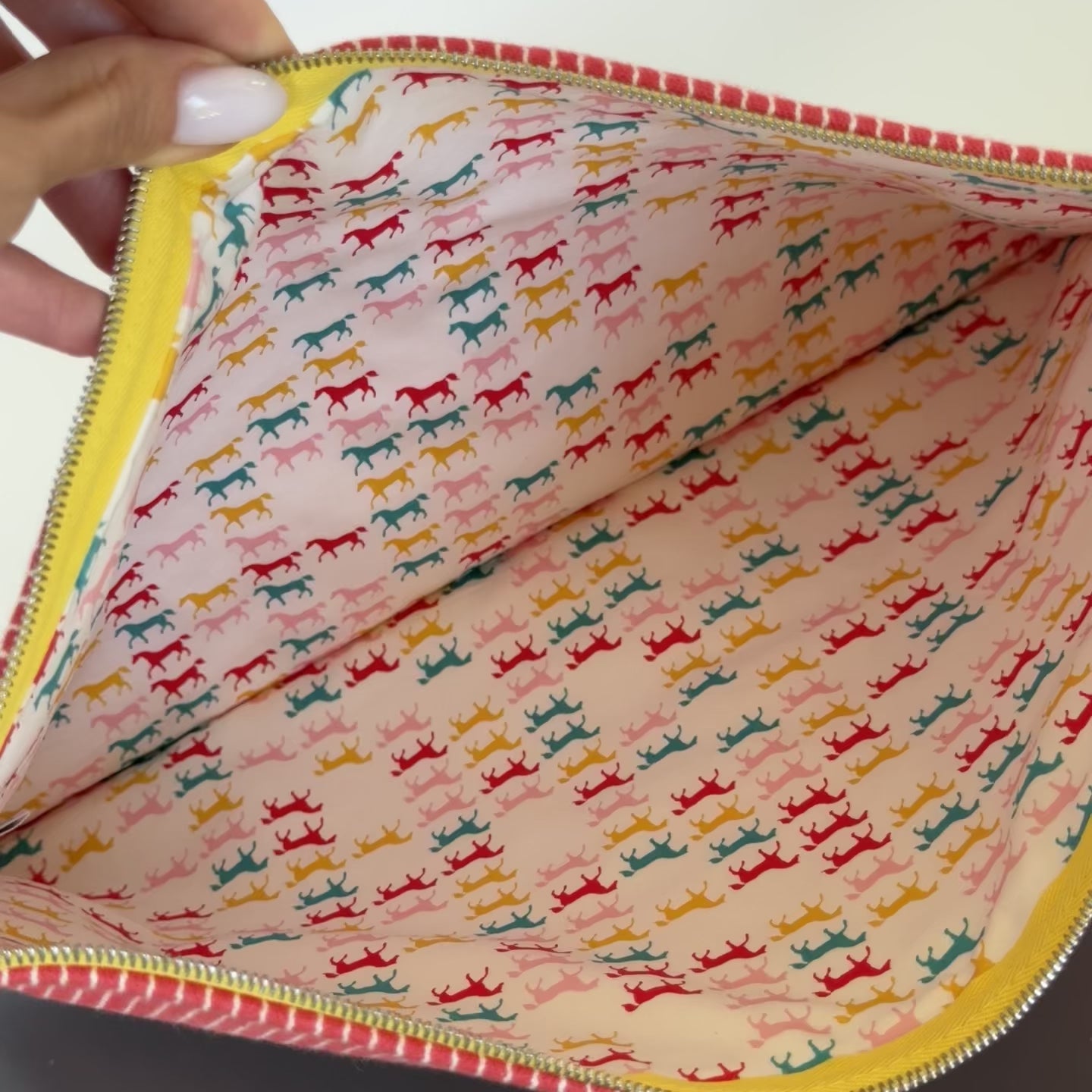 Hermes Bora Bora GM Pouch Canvas Striped - Queen May