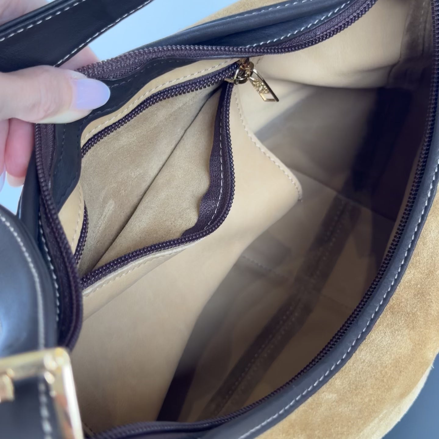 Loewe Suede Anagram Shoulder Bag - Queen May