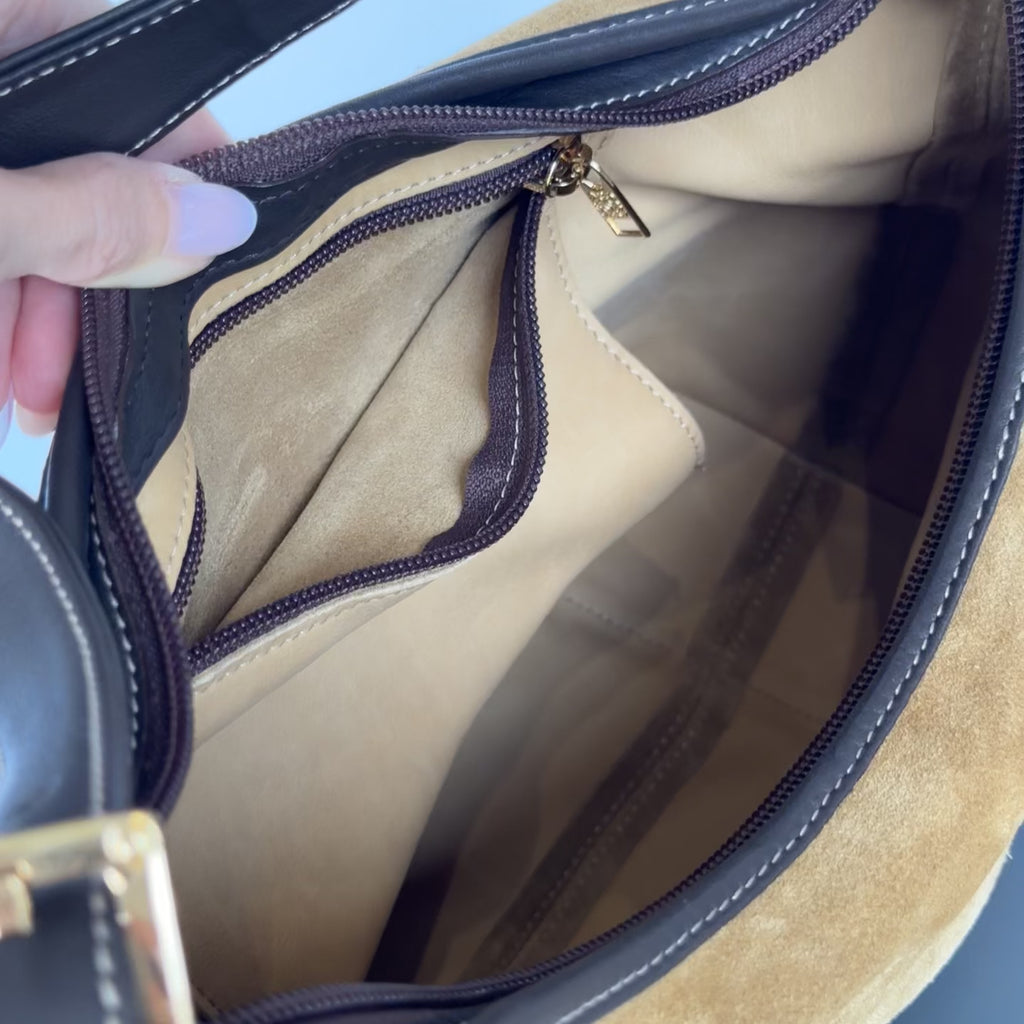 Loewe Suede Anagram Shoulder Bag - Queen May