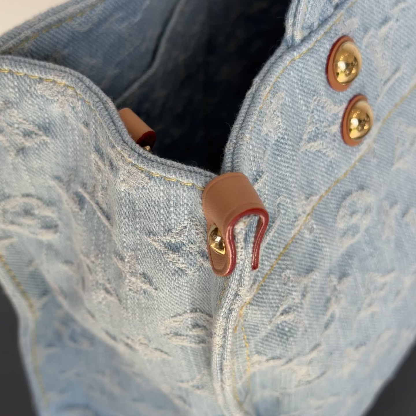 Louis Vuitton Monogram Washed Denim Let Go PM Sky Blue - Queen May