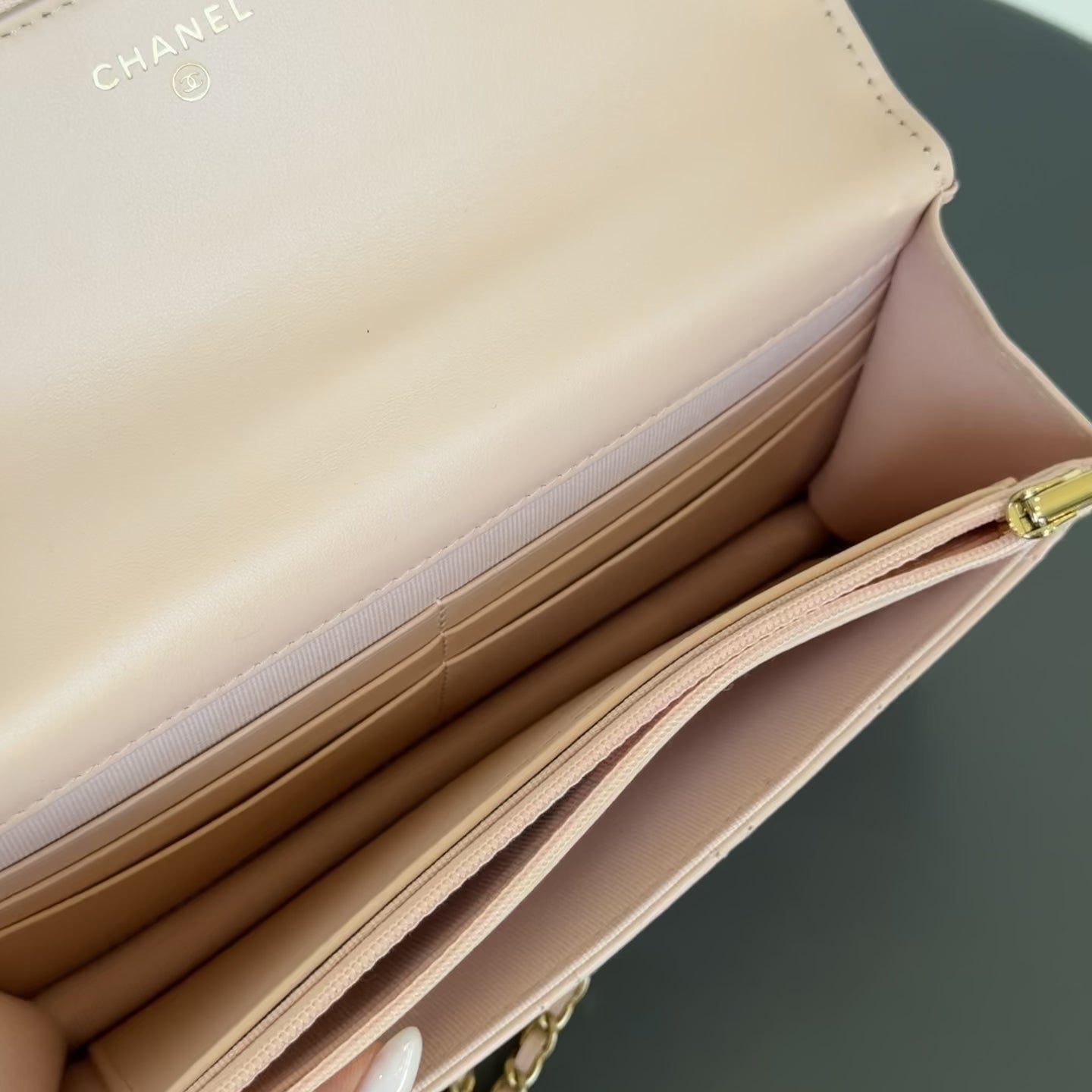 Chanel Calfskin Quilted Perfect Fit Wallet on Chain WOC Light Pink - Queen May