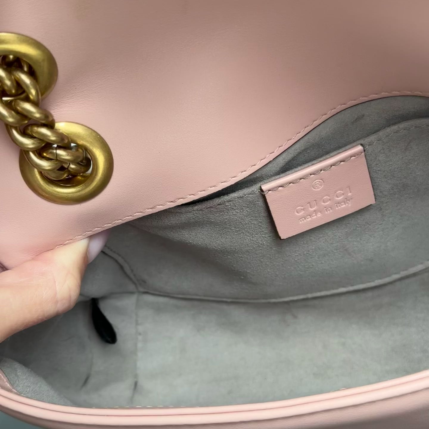 Gucci Pink Small Marmont Crossbody Bag - Queen May