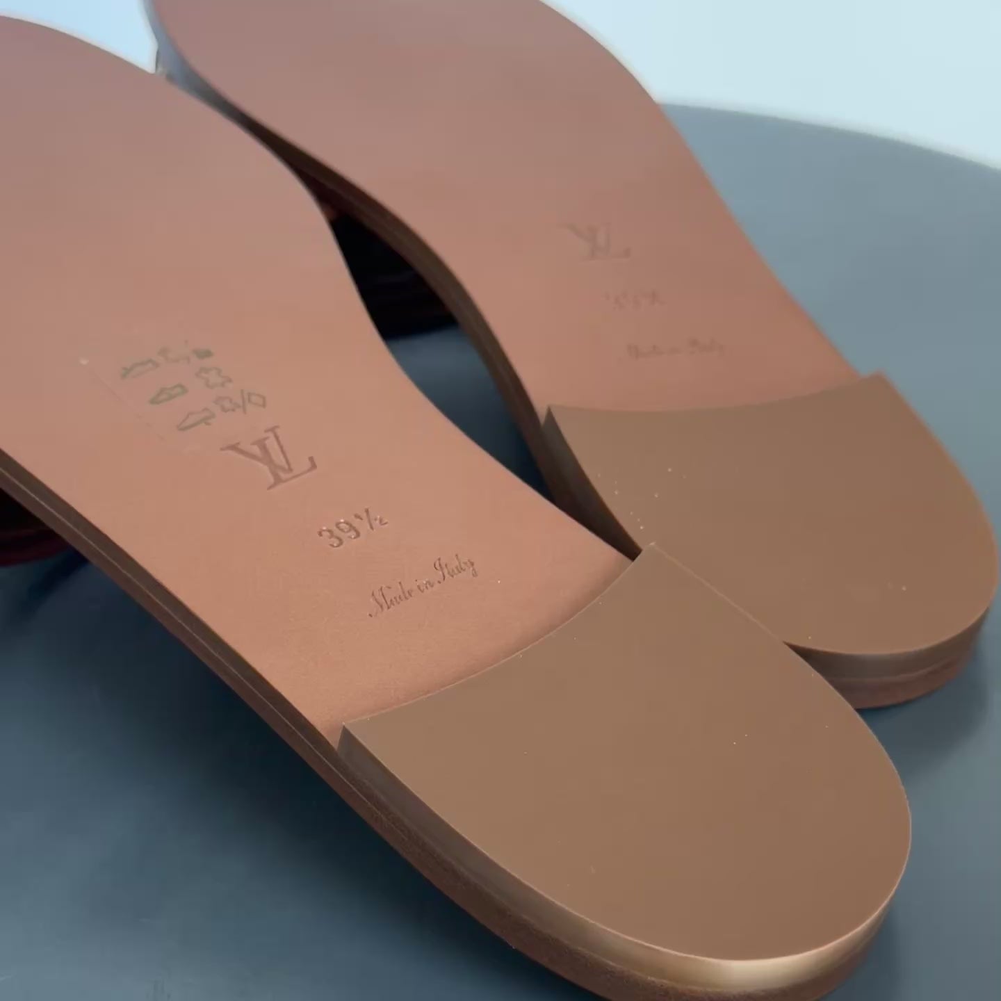 Louis Vuitton Leather Raffia Sandals - Queen May