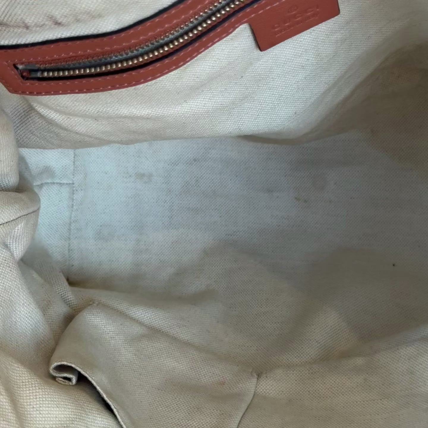 Gucci Leather Heart Bit GG Peach Tote - Queen May