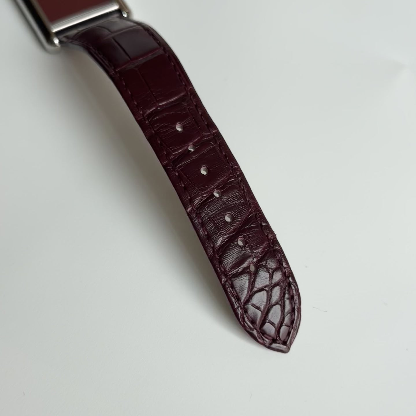 Cartier Tank Must Large Burgundy Reference WSTA0054 Steel Box & Papers Quartz Movement - Queen May