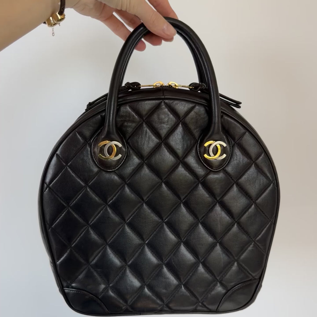 Chanel Quilted Lambskin Paris Limited Bowler Small - Queen May