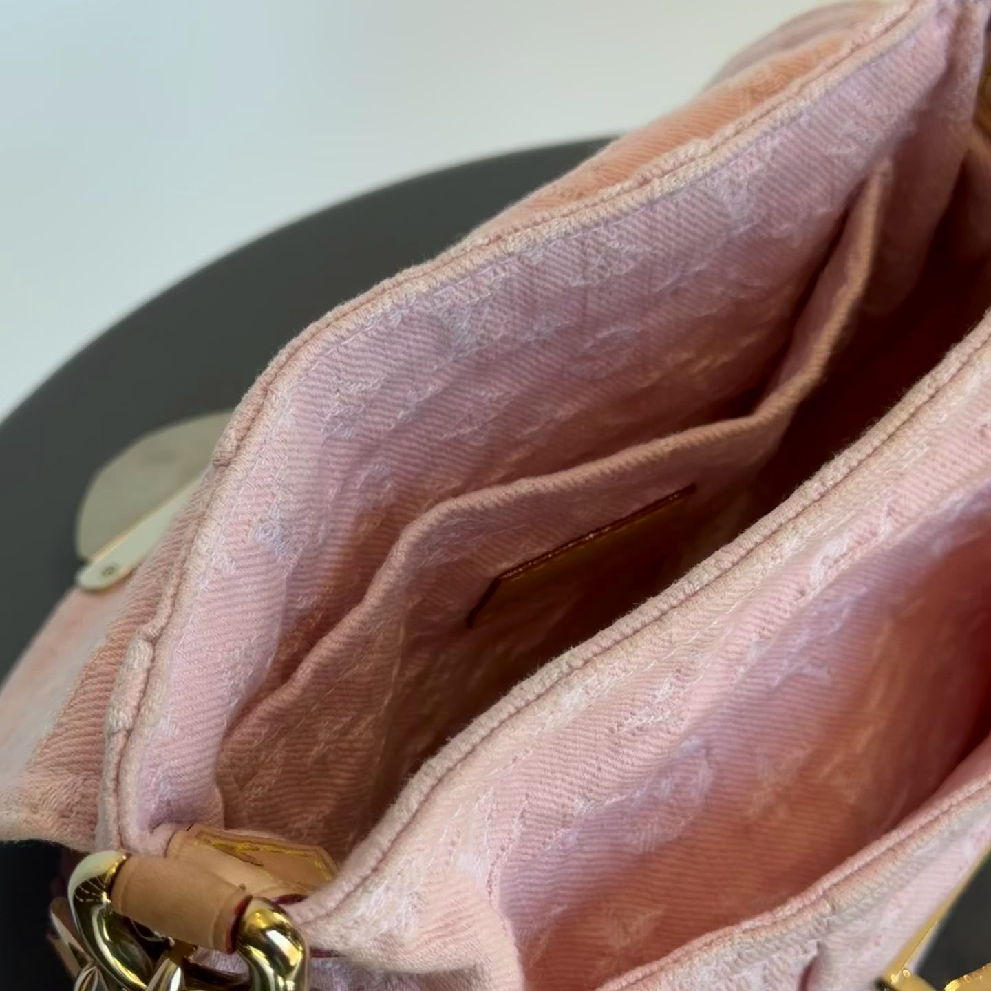 Louis Vuitton Pink Sunset Denim Monogram Bag - Queen May