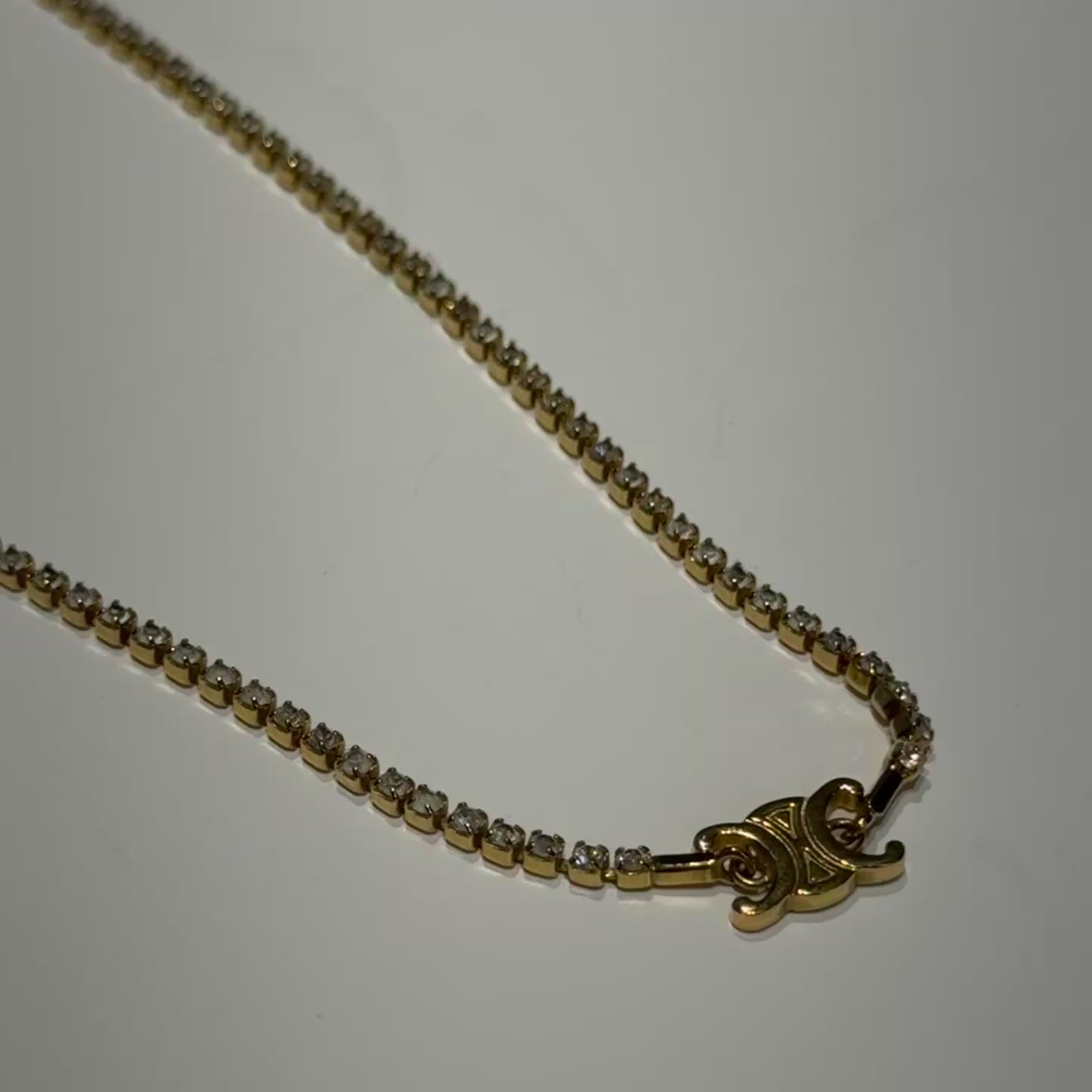 Celine Triomphe Sparkle Necklace - Queen May