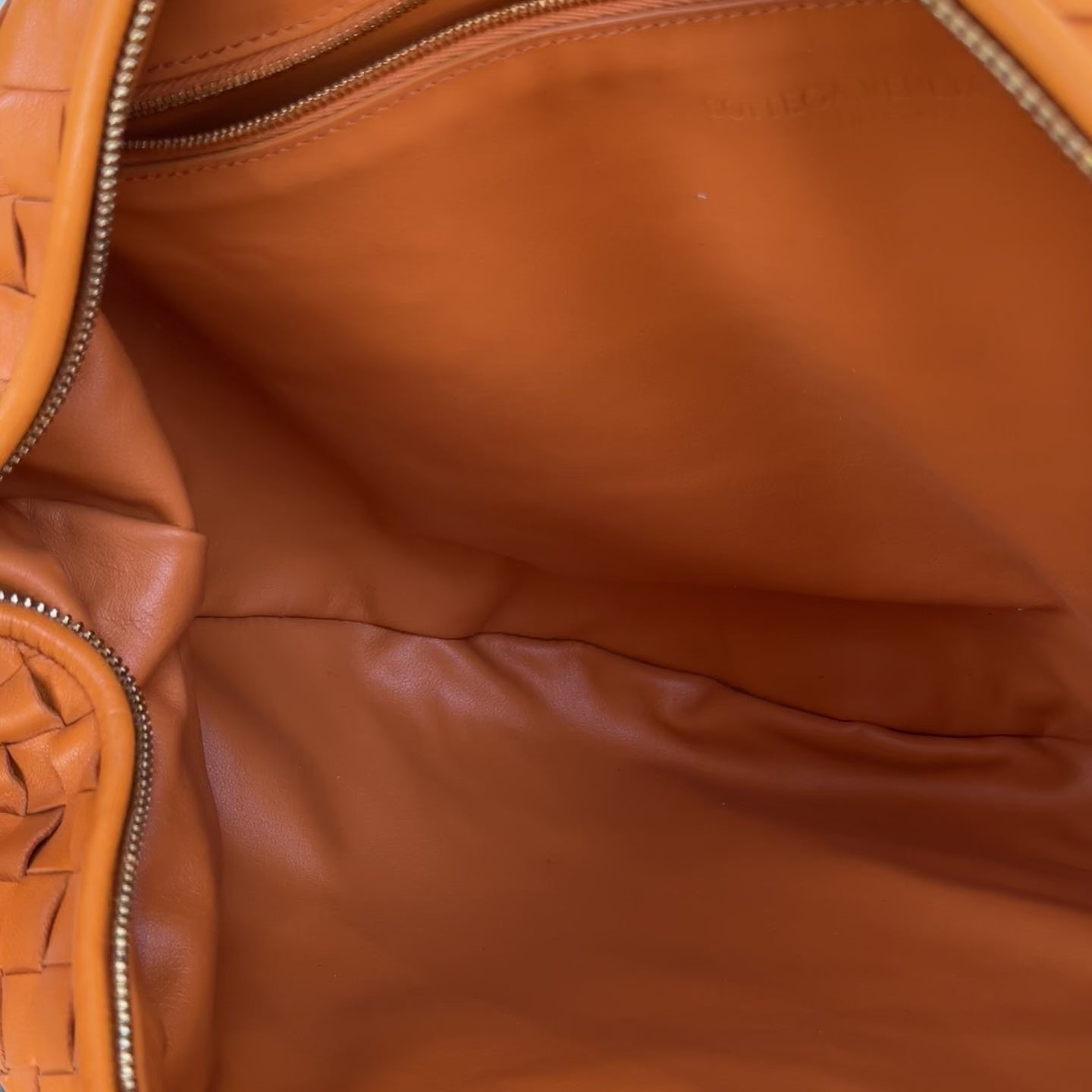 Bottega Veneta Orange Jodie Intrecciato Leather Handbag - Queen May