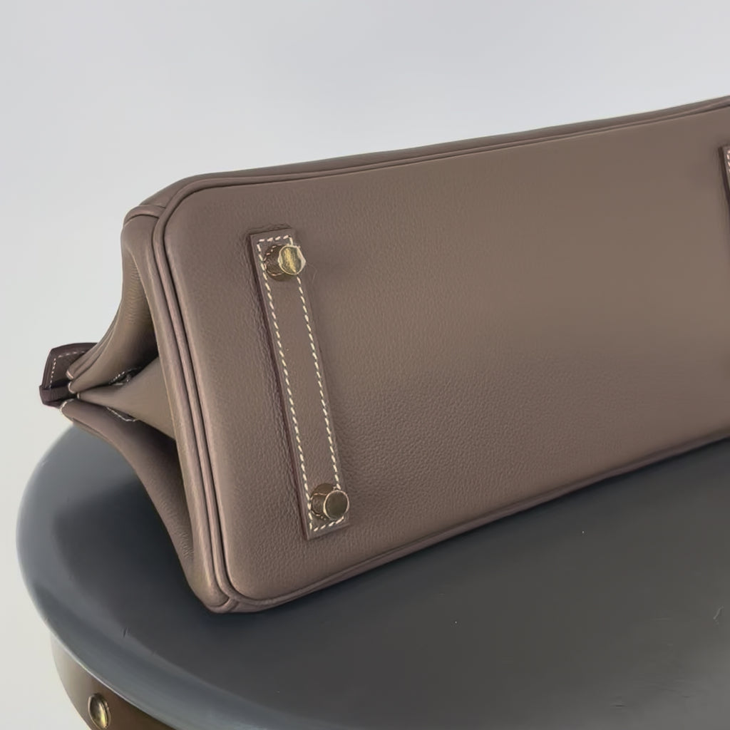 Hermes Evercolor Shoulder Birkin Light 29 Etoupe / Gold Hardware - Queen May