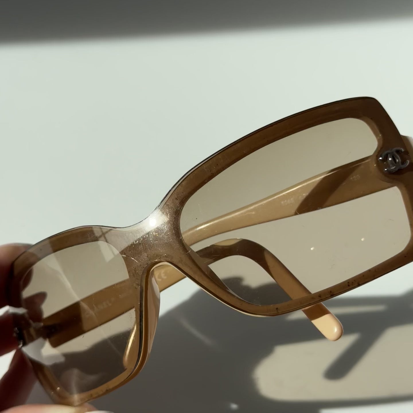 Vintage Chanel Brown Acetate CC Sunglasses - Queen May
