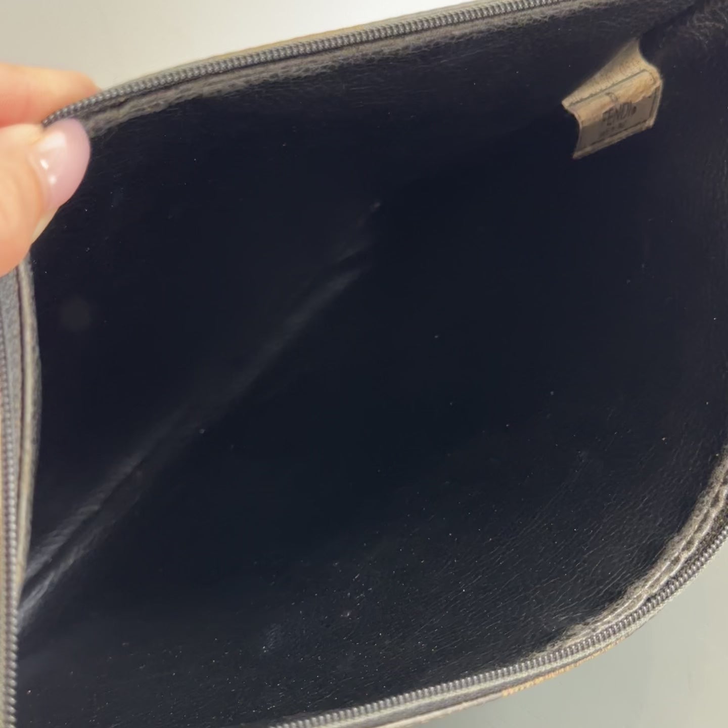 Fendi Striped Leather Clutch - Queen May