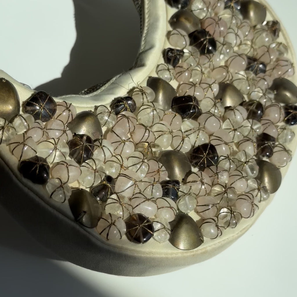 Chloe By Phoebe Philo Rose Quartz Embellished Handbag Circa 2000s - Queen May