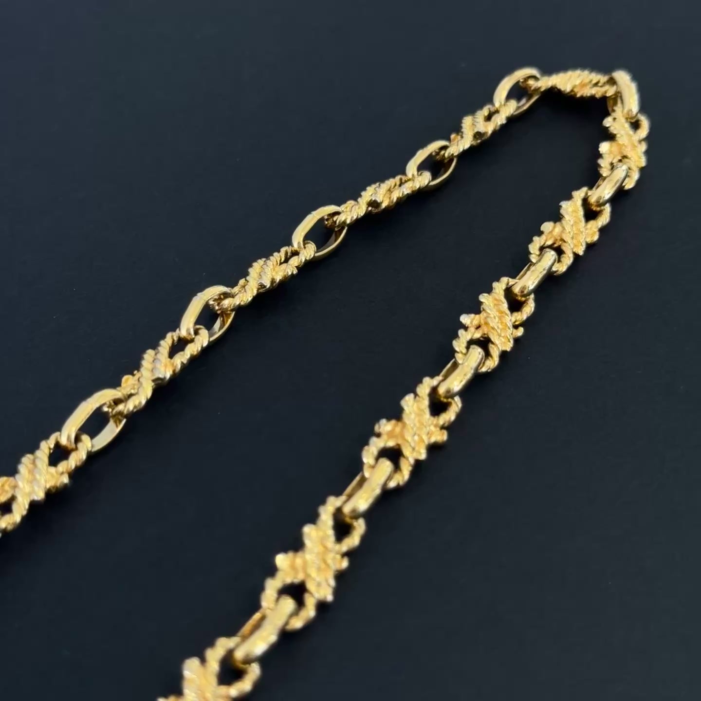 Celine Woven Rope Gold-Tone Necklace - Queen May