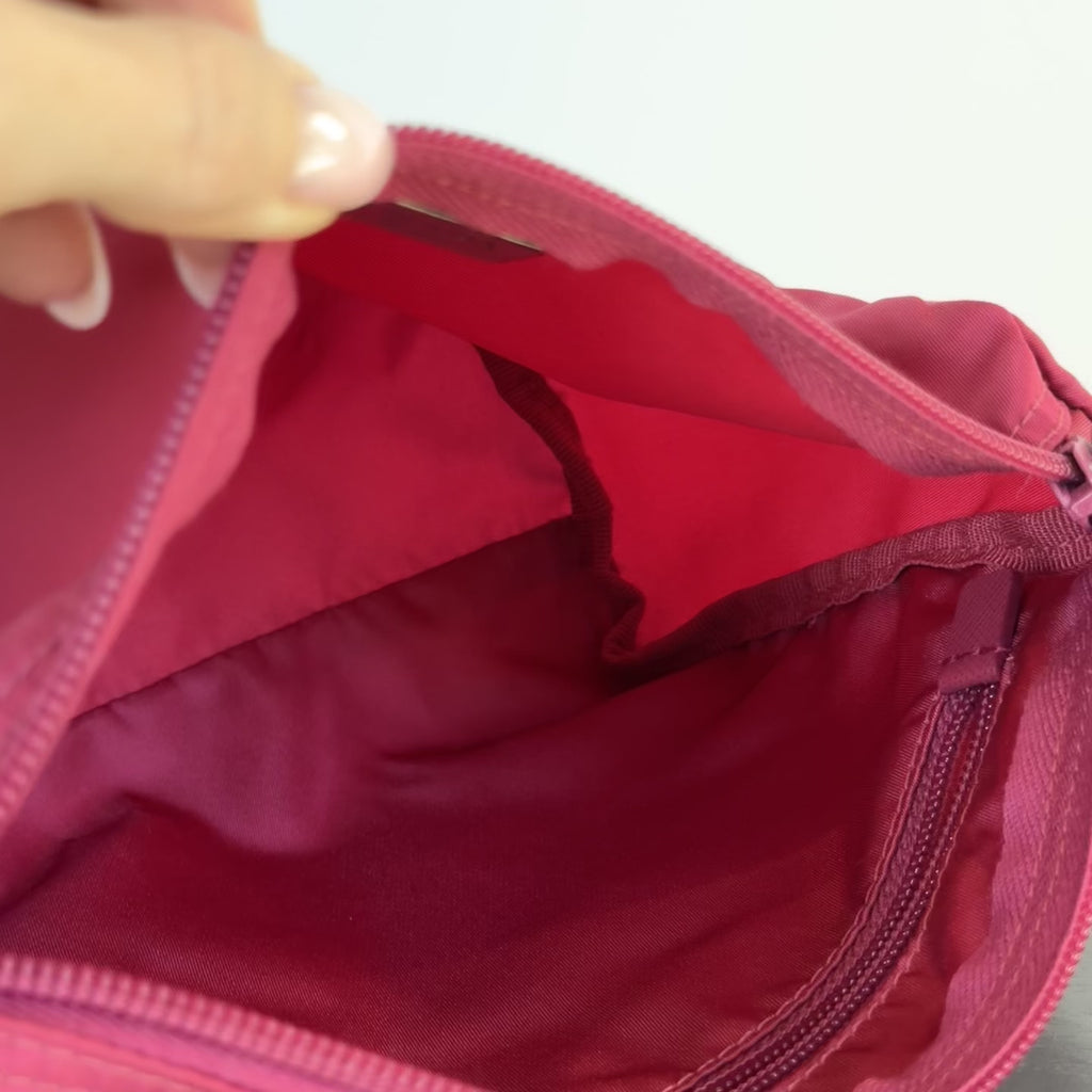 Prada Nylon Pink Cosmetic Pouch - Queen May