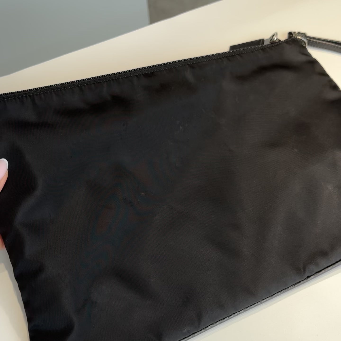 Prada Nylon Tessuto Pouch Clutch - Queen May