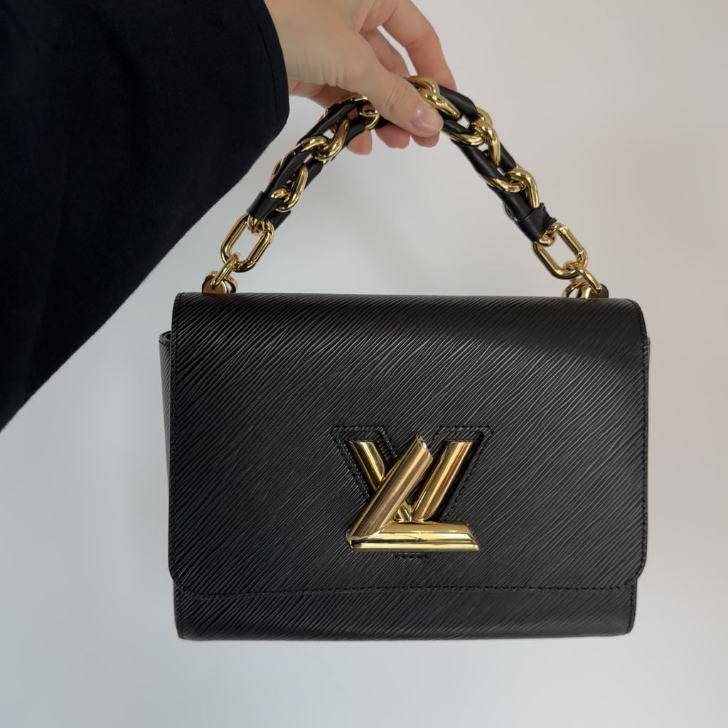Louis Vuitton Twist MM Black Epi With Braided Handle - Queen May