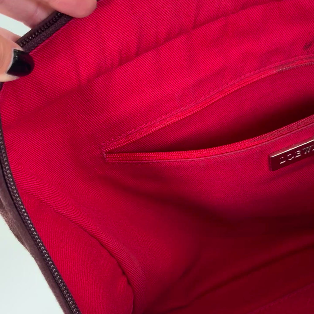 Loewe Suede Amazona Burgundy - Queen May