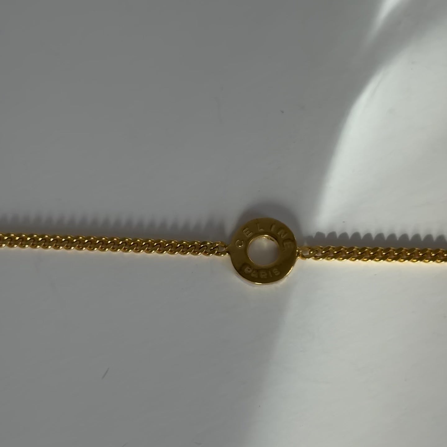 Rare Celine Gold-Tone Disk Choker - Queen May