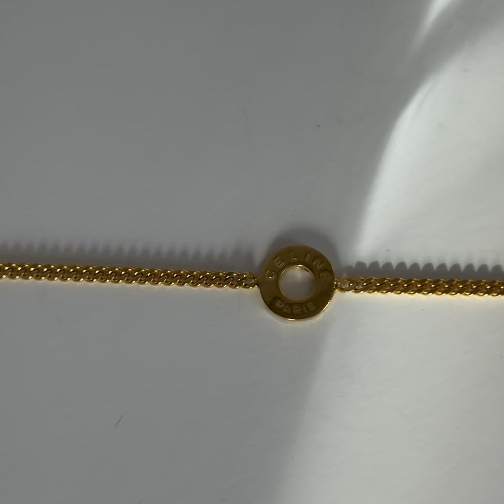 Rare Celine Gold-Tone Disk Choker - Queen May