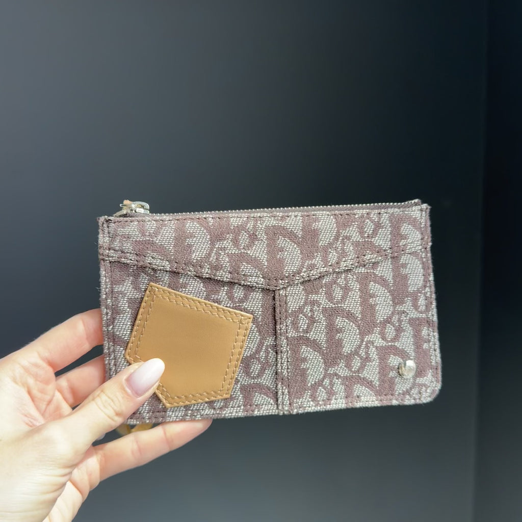 Rare Vintage Y2K Christian Dior Logo Monogram Wristlet Wallet Mini