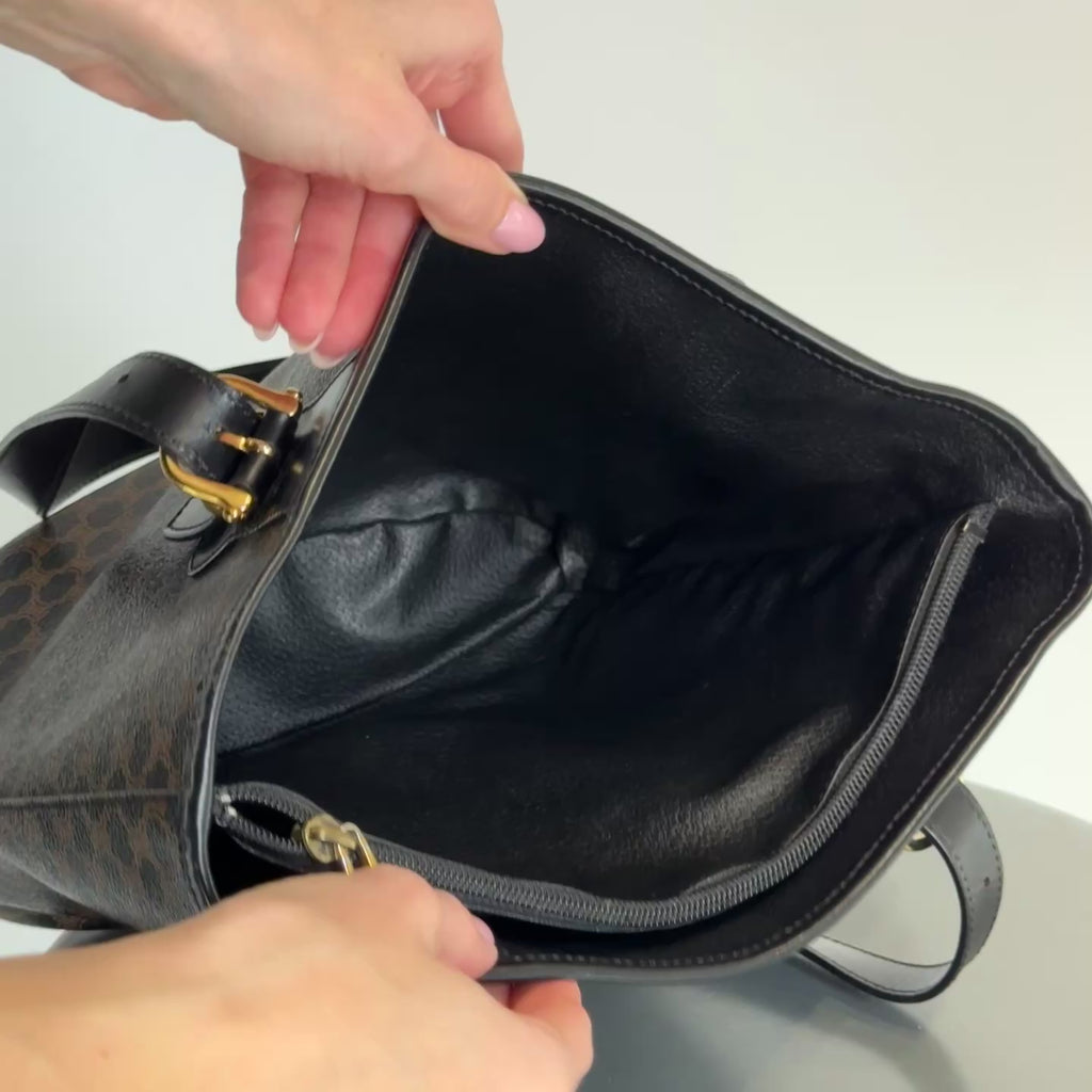 Vintage Celine Black Macadam Tote - Queen May